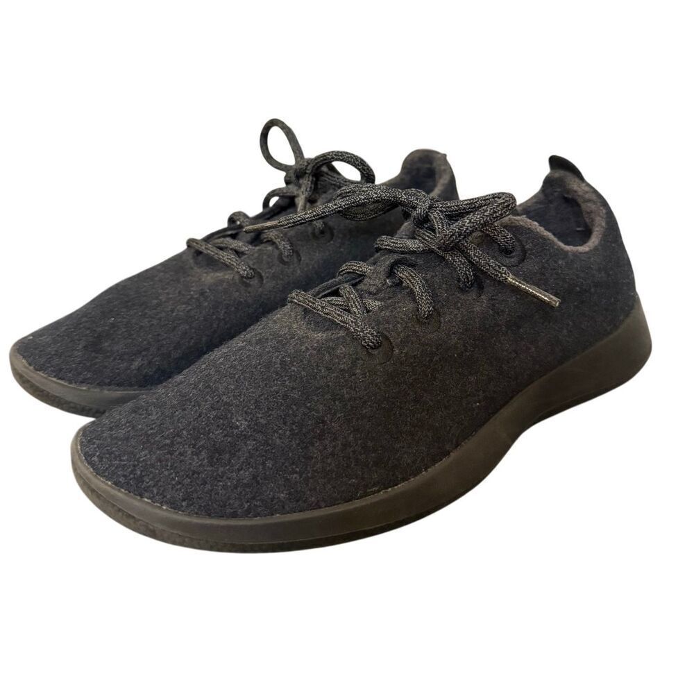 AllBirds black on black classic wool running sneaker size 9 - Picture 3 of 14